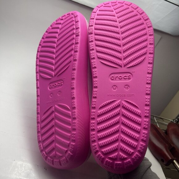 CROCS X BARBIE CLASSIC COZZZY SANDAL SIZE US 15 MENS NEW - Picture 6 of 9
